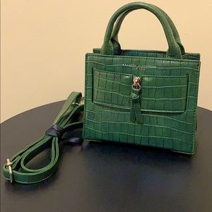 Brandon Blackwood small Kuei bag in Green Croc